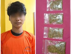Kantongi Tembakau Gorila Seberat 5,65 Gram, Remaja 18 Tahun Diciduk.