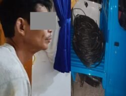 Kabel JTR Milik PLN Tomoni Dicuri, Pelaku BK (51) Dipergoki Warga Berakhir Di Mapolsek Mangkutana.