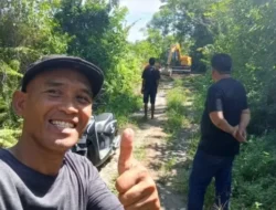 Dwi Heryanto Dukung Dan Kawal Langsung Program Prioritas Pemkab Lutim Peningkatan Jalan Tani Di Desa Mandiri.