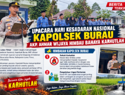 Upacara HKN di Burau, Kapolsek Imbau Warga Cegah Karhutlah dan Jaga Pemerataan Pengairan.