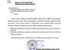 SPBU Matompi dan Asuli Dapat “Surat Cinta” dari Dinas Disdagkop-UKMP Lutim.
