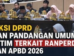 Lima Fraksi DPRD Lutim Sampaikan Pandangan Umum Perubahan APBD 2026, Bupati Beri Tanggapan.