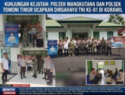 HUT TNI ke-81, Kapolsek Mangkutana dan Kapolsek Tomoni Timur Perkuat Sinergitas TNI-Polri