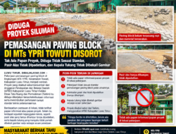 DIDUGA PROYEK SILUMAN, PEMASANGAN PAVING BLOCK DI MTs YPRI TOWUTI DISOROT