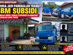DIDUGA JADI PANGKALAN TRANSIT BBM SUBSIDI, SEJUMLAH MOBIL TANGKI TERPARKIR DI BERINGIN JAYA TOMONI.
